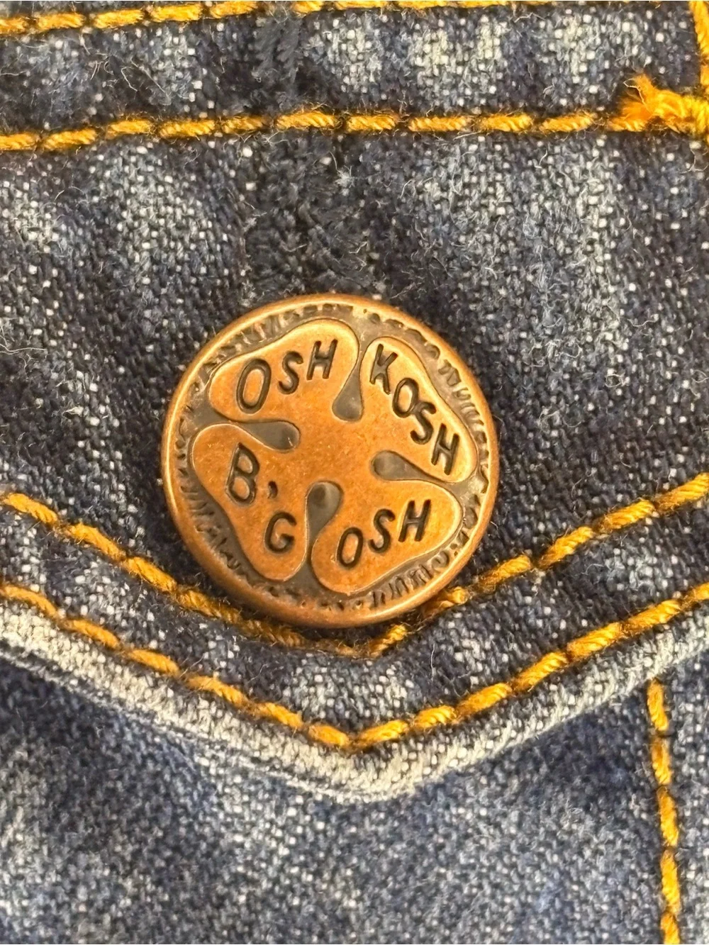 OshKosh B'gosh Y2K Dark Blue Denim Overalls for Kids 12 Months 100% Cotton